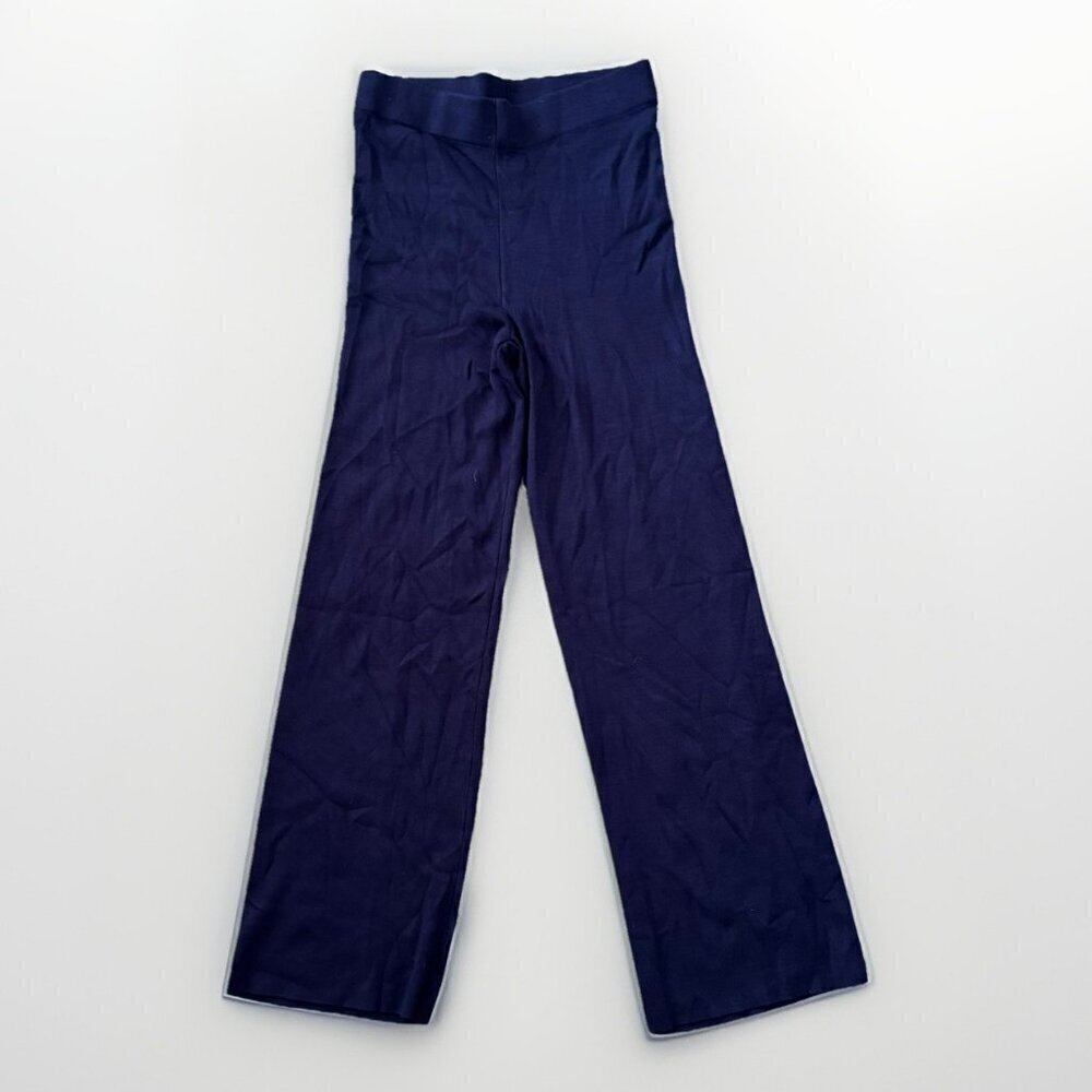 Pink Rose Wide Leg Lounge Pants Womens Size Medium Blue Stretch New